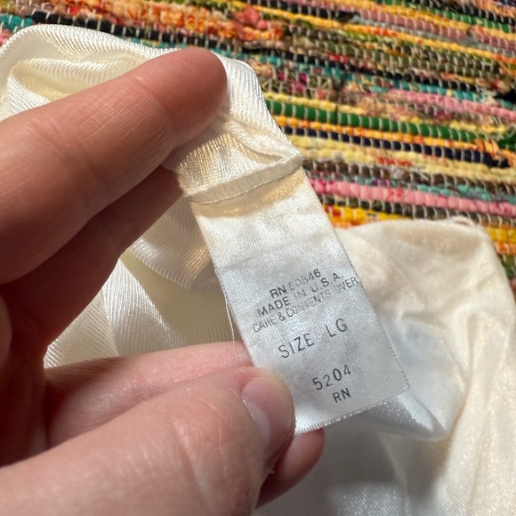 Vintage Ashley Taylor White Satin Lace Camisole Size Large – Made in USA - Picture 2 of 4